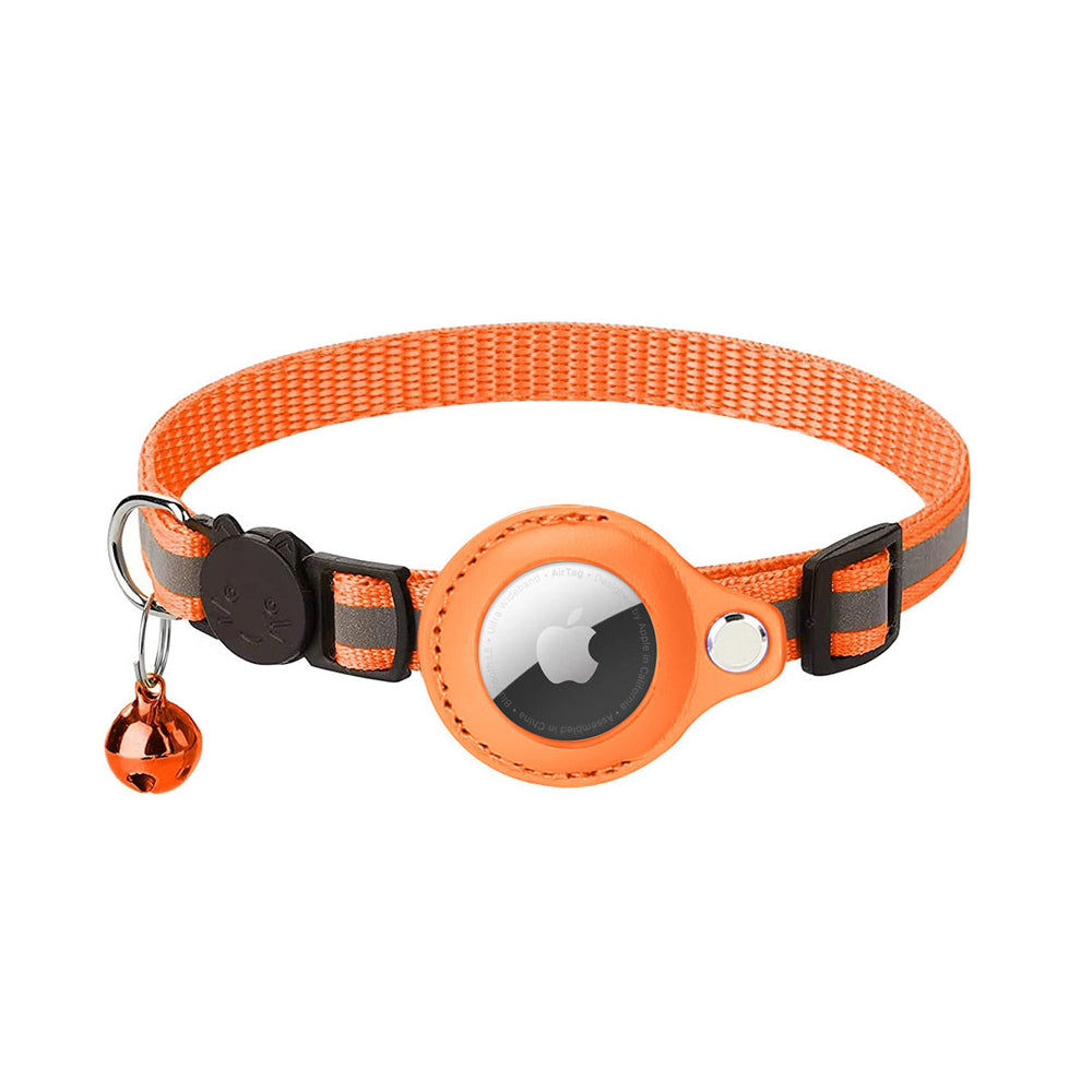 Apple AirTag Collar for Cat Dog Reflective Breakaway Buckle and Bell